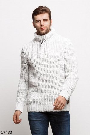 Мужской свитер 17433 белый