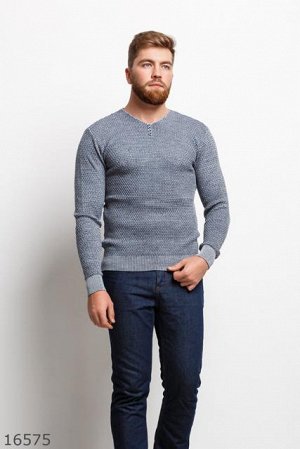 Мужской пуловер 16575 серый