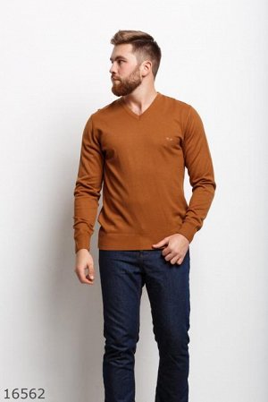 Мужской пуловер 16562 коричневый