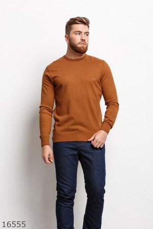 Мужской пуловер 16555 коричневый