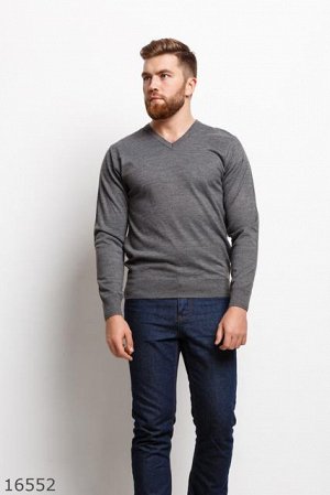 Мужской пуловер 16552 серый