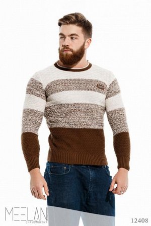 Мужской свитер Валентайн беж коричневый