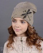 Демисезонная шерстяная шапочка удлиненной формы