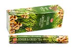 Благовония HEM, шестигранники, Ginger Green Tea (Имбирь-Зеленый чай)