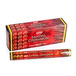 Благовония HEM, шестигранники, Sandal Cinnamon (Сандал Корица)