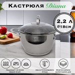 Кастрюля Diana из нержавеющей стали 2,2 л