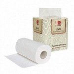 Полотенца кухонные бумажные &quot;Maneki&quot; Kabi 2 слоя, 60 л., белые, 4 рулона/упаковка