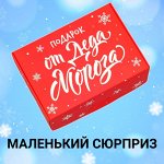 Новогодний подарок в коробочке от Деда Мороза, сладости на Новый Год 2025