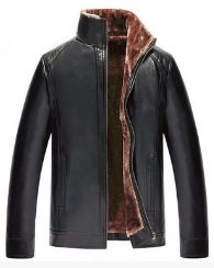 Теплая кожаная куртка (до - 30°C) Цвет: ЧЕРНЫЙ