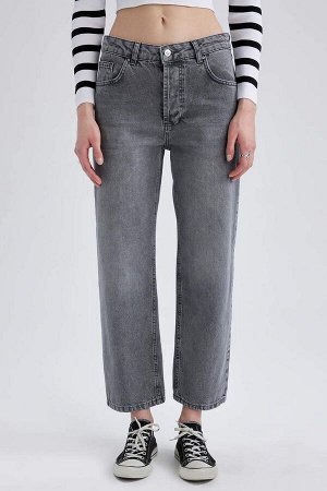 Джинсовые брюки-бойфренды длиной до щиколотки, 100% хлопок