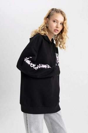 Толстовка Cool Oversize с капюшоном и принтом на спине