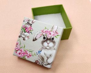 Подарочная коробочка, Кролик с цветами