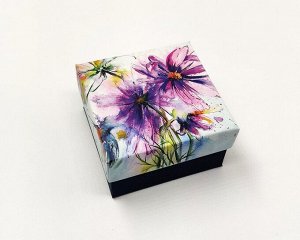 Подарочная коробочка, Акварельные цветы