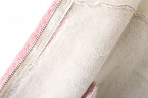 Женская куртка-тедди, цвет розовый