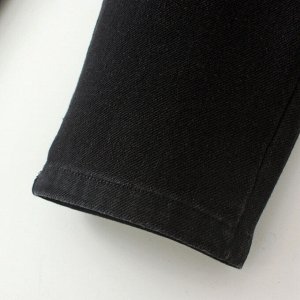 Женские джинсы на резинке, зауженные, цвет черный