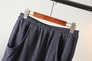 Женские штаны PLUS SIZE с широкими карманами, цвет темно-серый