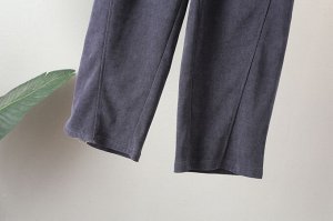 Женские штаны PLUS SIZE с широкими карманами, цвет темно-серый