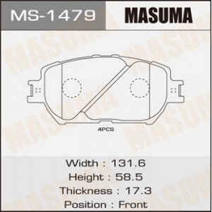 Колодки дисковые MASUMA (1/12) MS-1479