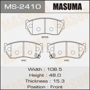 Колодки дисковые MASUMA (1/12) MS-2410