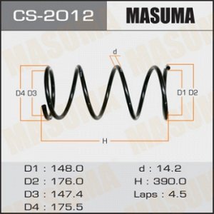 Пружина подвески MASUMA  front CEFIRO/ PA33 CS-2012