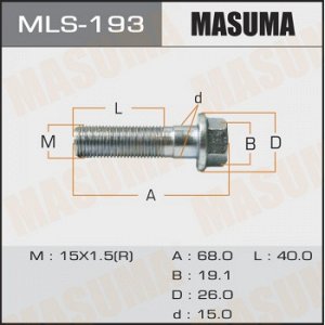 Болт амортизатора MASUMA   Toyota MLS-193