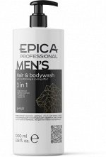 EPICA For Men 3 in 1 Мужской шампунь, гель для душа и кондиционер с охлаждающим эффектом 1000 мл