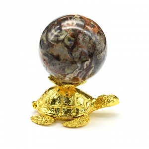Подставка под шар и яйцо "Черепаха"металлическая цв.золотистый 68*53*32мм
