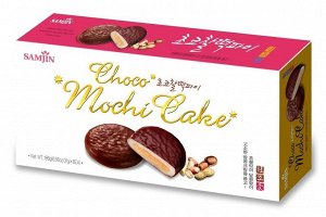 Моти в шоколаде с арахисом Choco Mochi Cake SAMJIN, 186г