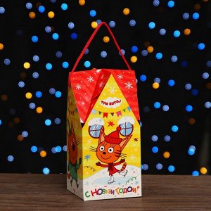 Коробка подарочная складная «Три кота» 10.5?10.5?21.5 см