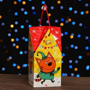 Коробка подарочная складная «Три кота» 10.5?10.5?21.5 см