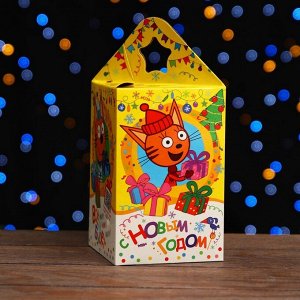Коробка подарочная складная «Три кота» 11?11?17.2 см