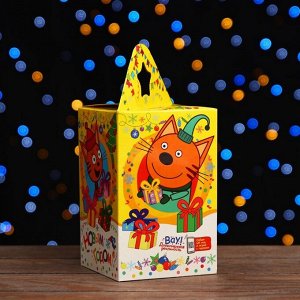 Коробка подарочная складная «Три кота» 11?11?17.2 см