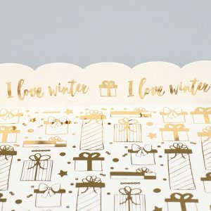 Коробка для кондитерских изделий с PVC крышкой «I love winter», 15 х 15 х 3 см, Новый год
