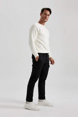 Прямые шерстяные брюки с карманами-карго Jogger