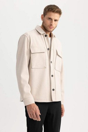 Куртка-рубашка с длинными рукавами и воротником-поло Relax Fit