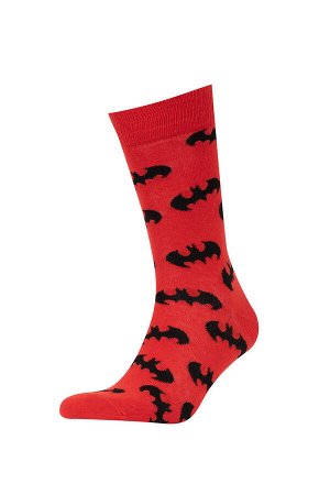 Мужские хлопковые длинные носки с изображением Бэтмена (2 пары)