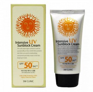 [3W CLINIC] Солнцезащитный крем Intensive UV Sun Block Cream SPF 50+ PA+++, 70 мл