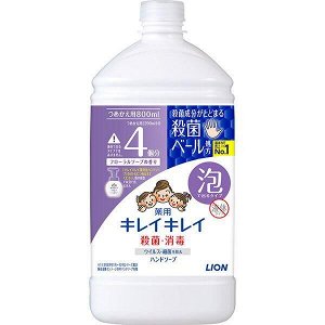 Мыло-пенка для рук "KireiKirei" с цветочным ароматом (бутылка с крышкой) 800 мл / 12