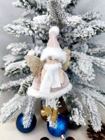 Елочная игрушка  ФЕЕЧКА 15 СМ. РОЗОВАЯ