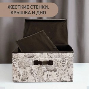 VAL EX-BOX-DDM Короб стеллажный с откидной стенкой, с крышкой, 50*35*25 см, EXPEDITION, шт
