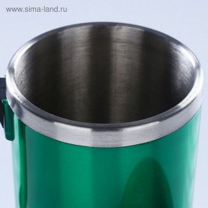 Термокружка, 450 мл, сохраняет тепло 2 ч, 11?12 см, зелёная
