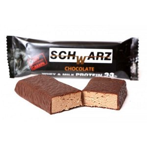 Батончик протеиновый  "SCHWARZ"  33 % "Шоколад" без сах. 50 гр.  /12/72/ 12 мес.