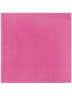 Салфетка ярко-розовая 33 х33 см набор 12 шт