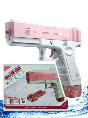 Водный "Пистолет Глок" электрический на аккумуляторе ( розовый )