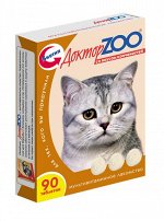 ДОКТОР  ZOO Мультивитаминное лакомство для кошек со вкусом КОПЧЕНОСТЕЙ 90таб (ш/б=6шт) 1/5