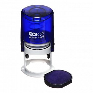 Оснастка для круглой печати автоматическая COLOP Printer R=40, диаметр 41.5 мм, с крышкой, корпус индиго