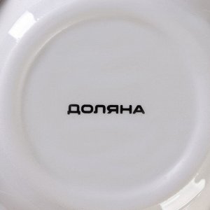 Менажница 5 ячеек Доляна «Зайка», d=26 см, доломит, цвет белый