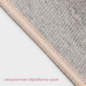 Коврик для дома Доляна «Фло», 60x100 см, серый