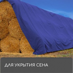 Тент защитный, 5 x 3 м, плотность 180 г/м², УФ, люверсы шаг 1 м, синий