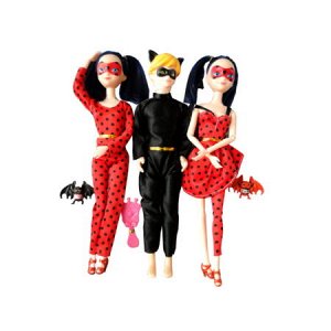 Лeди Бaг 2 куклы + Кот